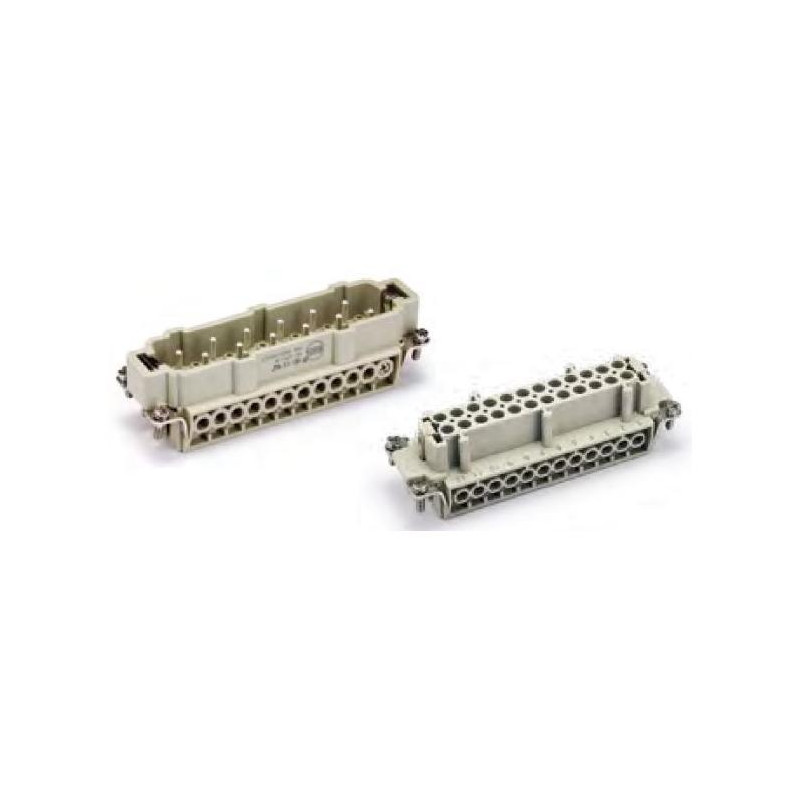 Insert HVE, Raccordement à vis, femelle, 12 pin, 16A, Polycarbonate, 24B|48B 